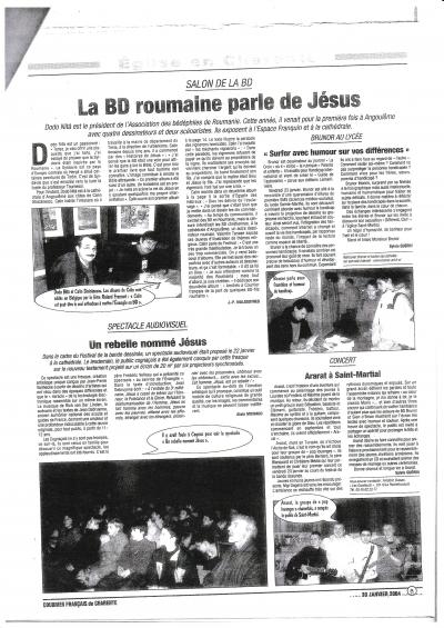 Courrier Francais de Charente 30-01-2004